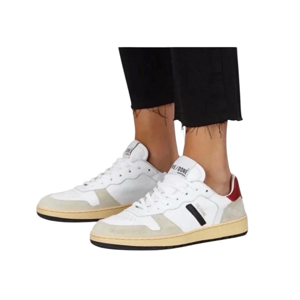 Re/done Retro 80's Basketball Sneakers White Vintage Style Low Profile Women’s 7